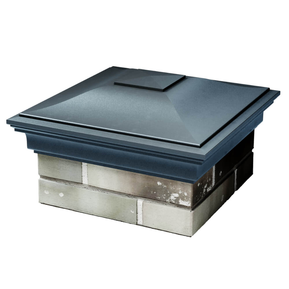 Колпак Zking Монблан Серый на столб 1.5х1.5 кирпича (385х385мм) в Октябрьском фото