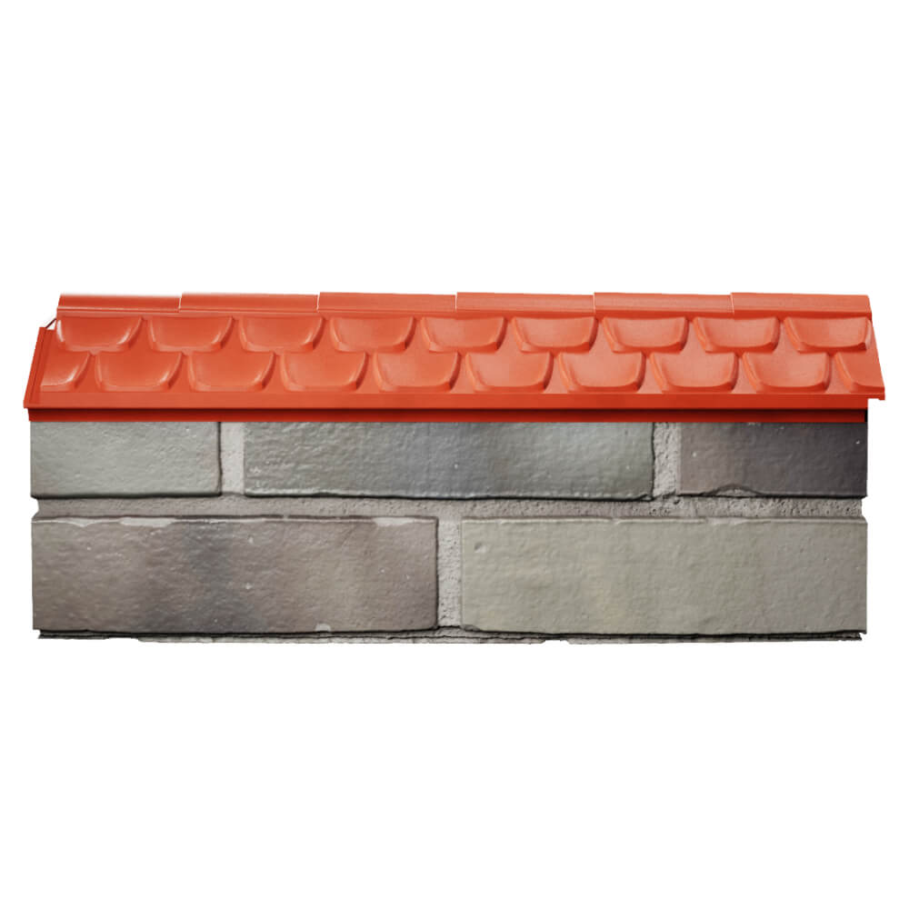 Парапет Zking Эльбрус Красный с посадкой на 0.5 кирпича (130мм) в Октябрьском фото