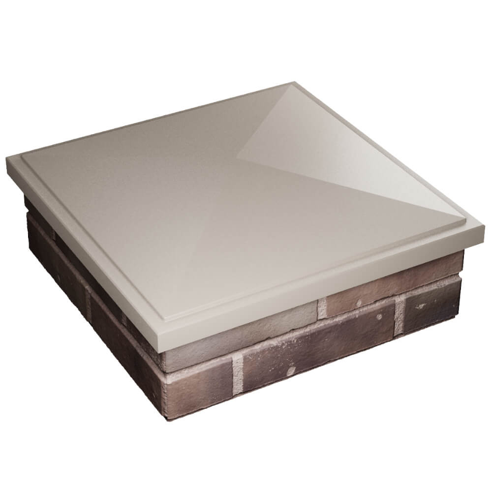 Колпак Zking БонаМоно Бежевый на столб 2х2 кирпича (515х515, 530х530мм) в Октябрьском фото