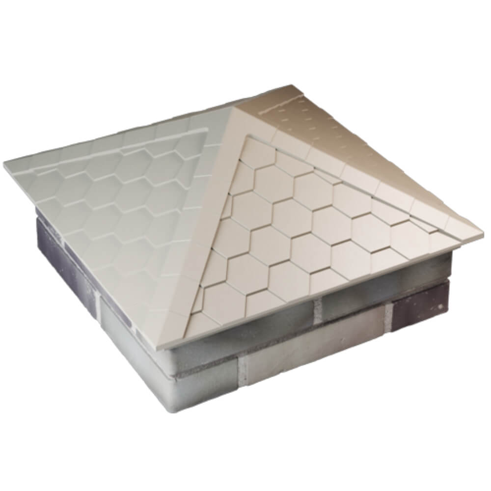 Колпак Zking Эверест Бежевый на столб 2х2 кирпича (535х535мм) Октябрьский фото