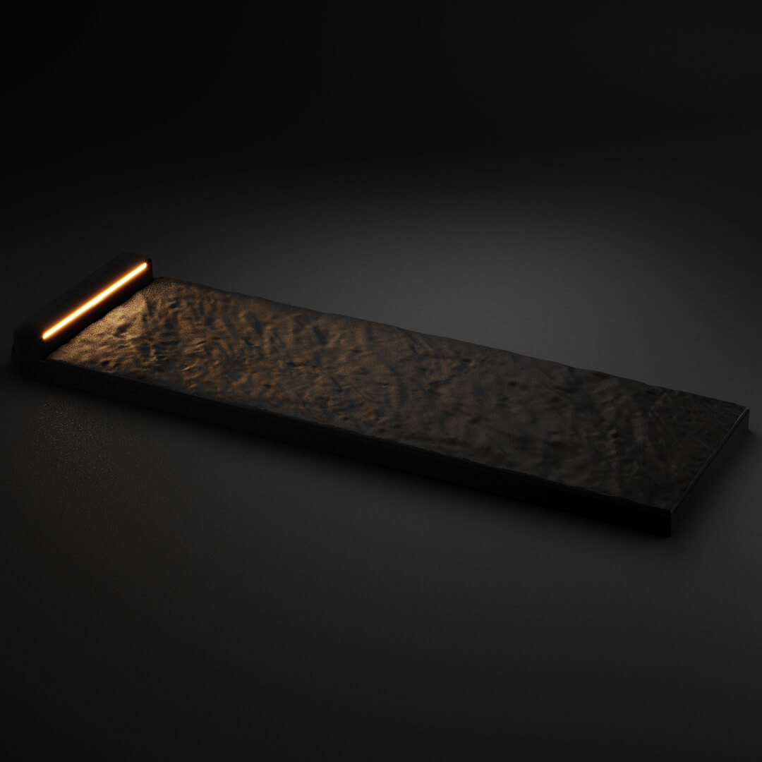 LED Светильник для шаговой плиты STONE Черный Сланец 330х75х98мм в Октябрьском фото