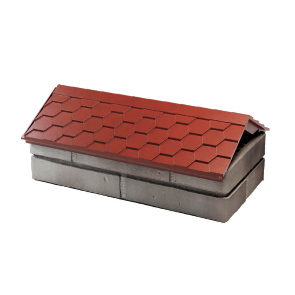 Парапет Zking Эверест Красный с посадкой на 1 кирпич (200/225/255мм) в Октябрьском фото