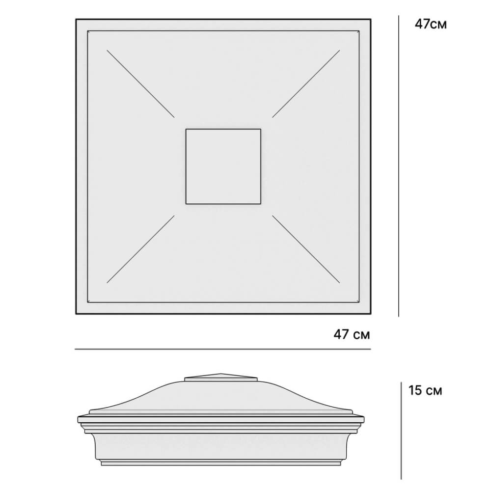Колпак Zking Монблан Коричневый на столб 1.5х1.5 кирпича (385х385мм) в Октябрьском фото