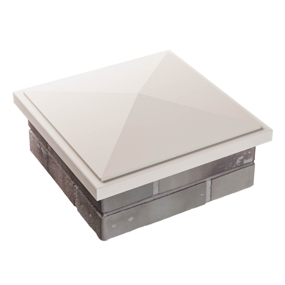 Колпак Zking БонаМоно Бежевый на столб 1.5х1.5 кирпича (385х385, 400х400мм) в Октябрьском фото