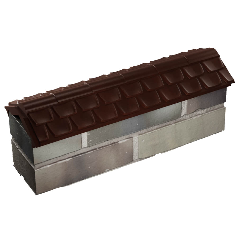 Парапет Zking Эльбрус Коричневый с посадкой на 0.5 кирпича (130мм) в Октябрьском фото