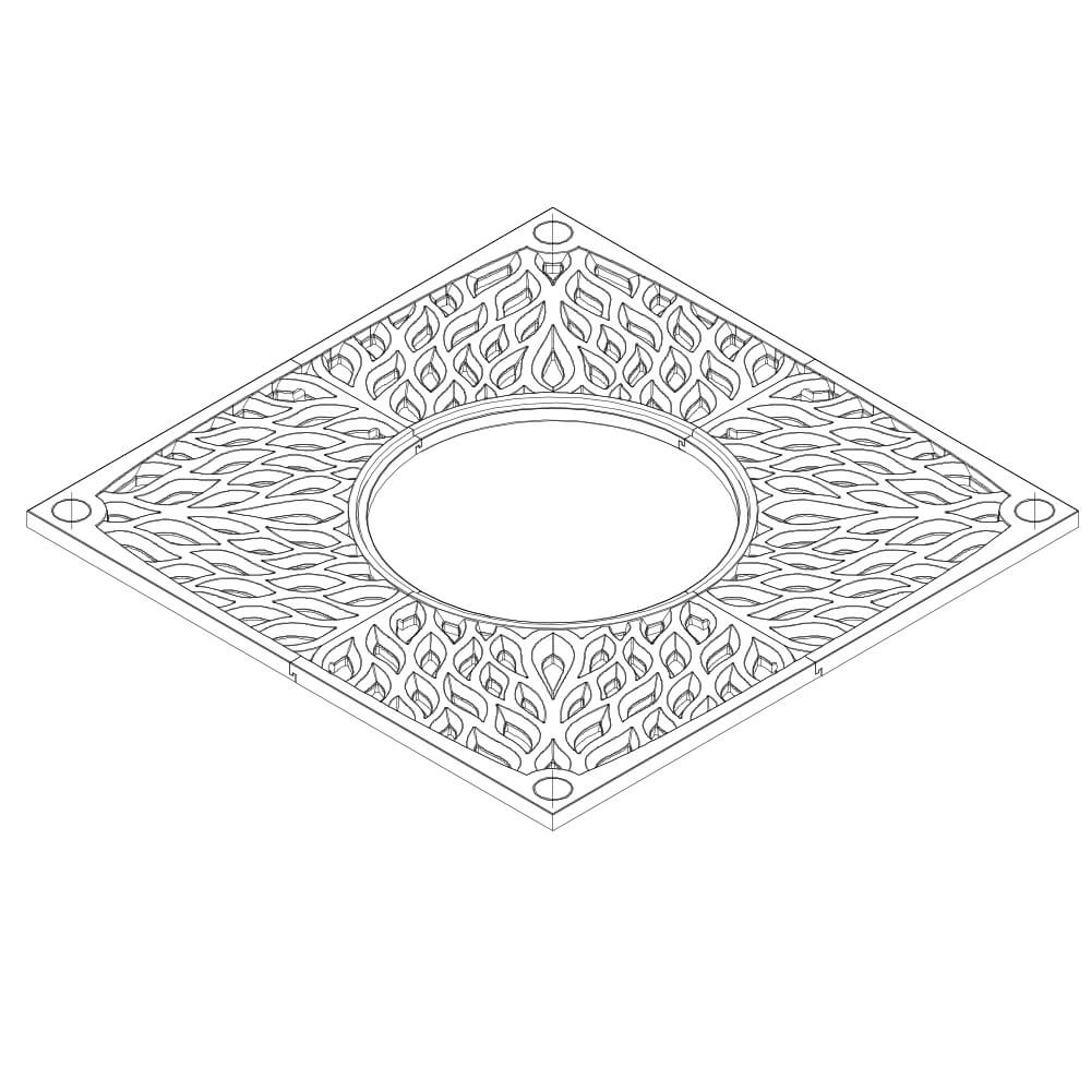 Приствольная решетка для дерева ZKING CRUST 2х2м Черная в Октябрьском фото