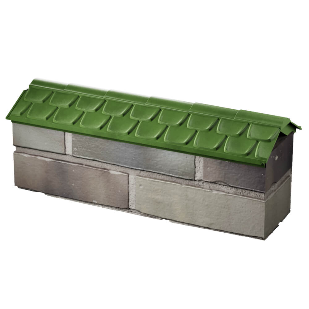 Парапет Zking Эльбрус Зеленый с посадкой на 0.5 кирпича (130мм) в Октябрьском фото