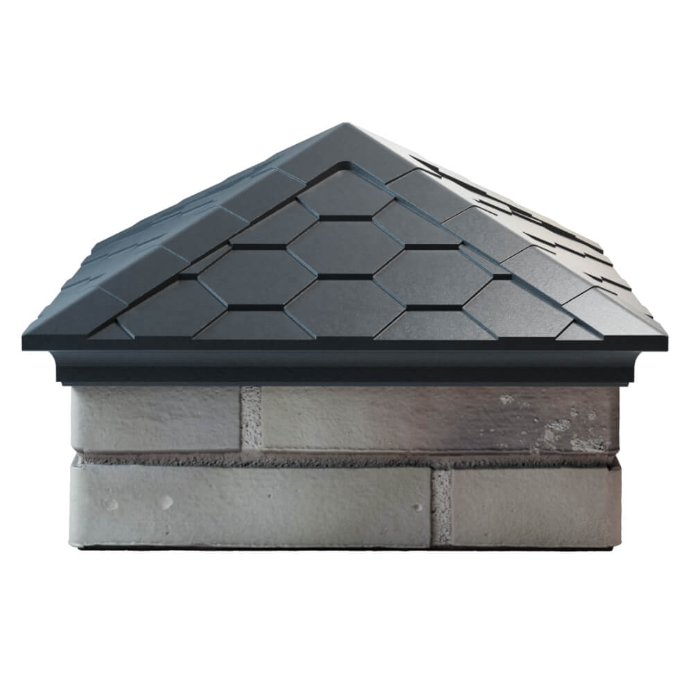 Колпак Zking Эверест Серый на столб 1.5х1.5 кирпича (390х390мм) Октябрьский фото