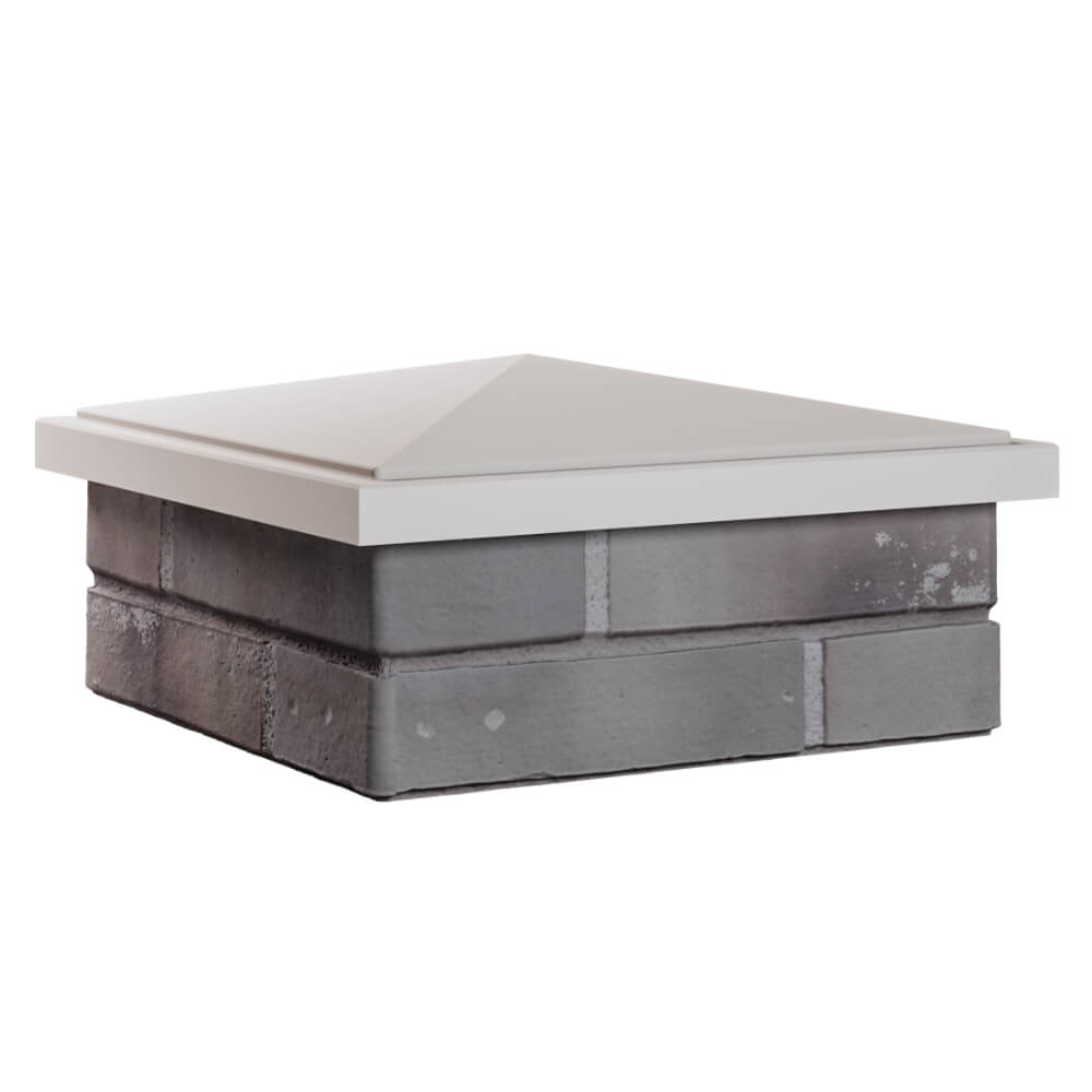 Колпак Zking БонаМоно Бежевый на столб 1.5х1.5 кирпича (385х385, 400х400мм) в Октябрьском фото