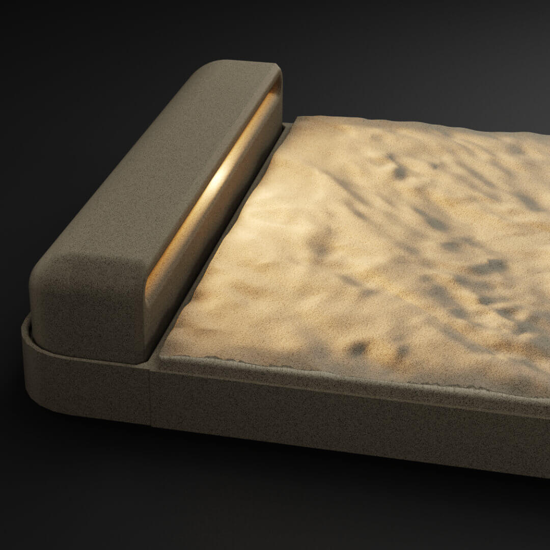 LED Светильник для шаговой плиты STONE Светлая Галька 330х75х98мм Октябрьский фото