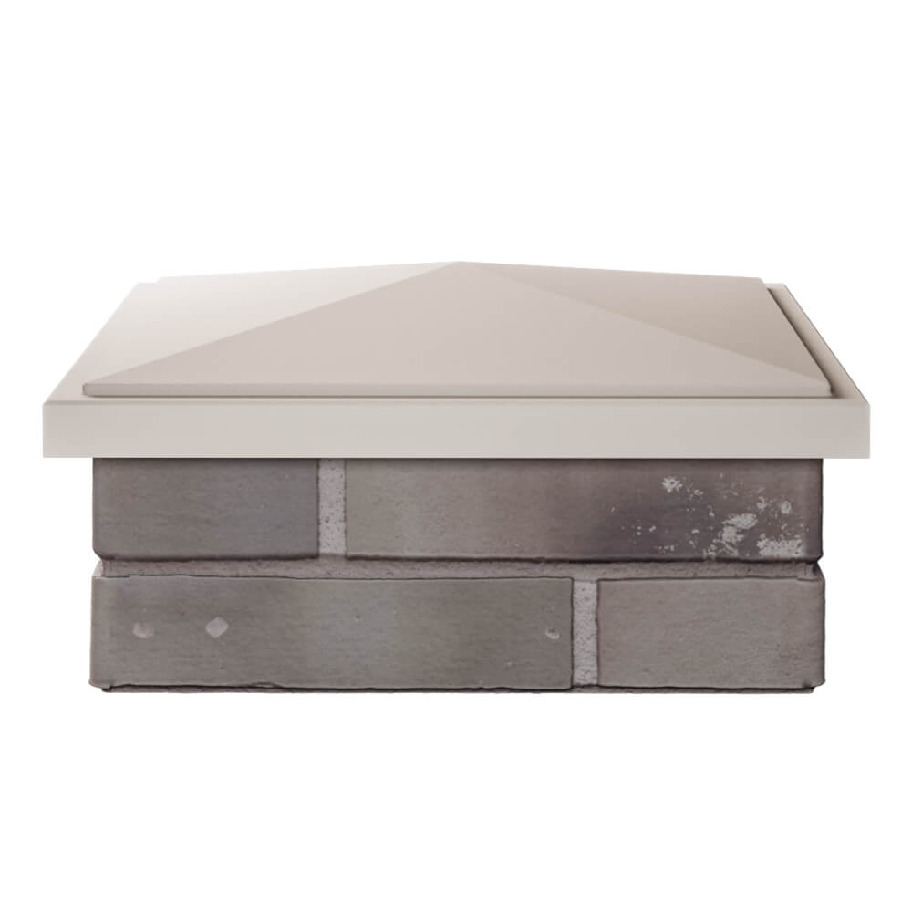 Колпак Zking БонаМоно Бежевый на столб 1.5х1.5 кирпича (385х385, 400х400мм) Октябрьский фото