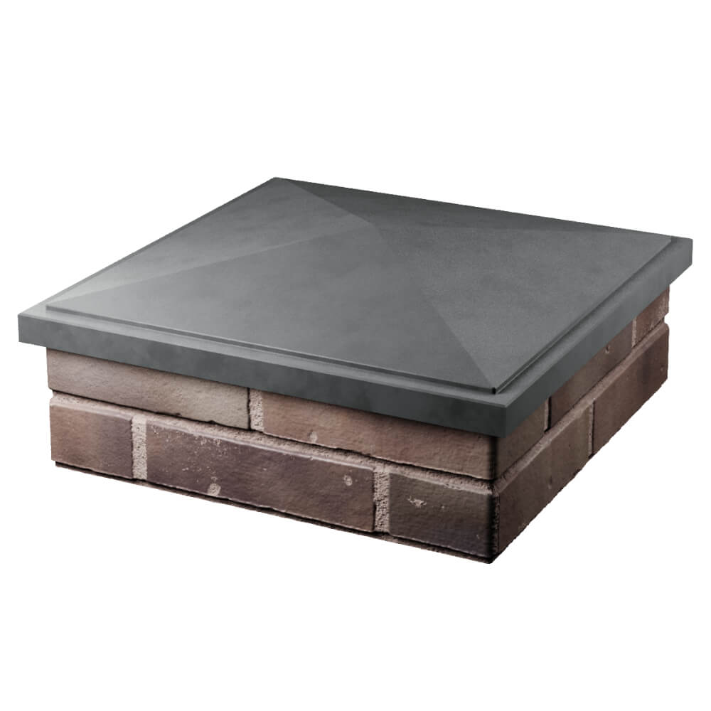 Колпак Zking БонаМоно Серый на столб 2х2 кирпича (515х515, 530х530мм) в Октябрьском фото