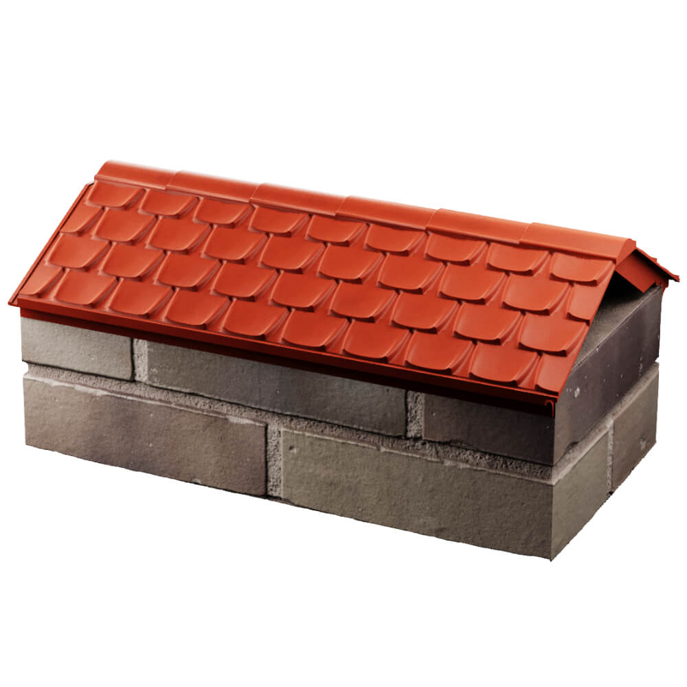 Парапет Zking Эльбрус Красный с посадкой на 1 кирпич (255мм) в Октябрьском фото