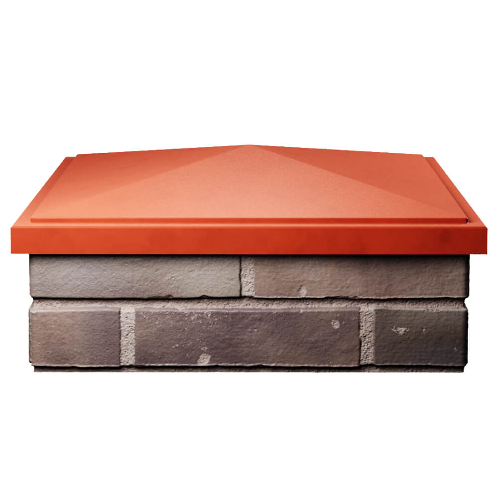 Колпак Zking БонаМоно Красный на столб 2х2 кирпича (515х515, 530х530мм) Октябрьский фото