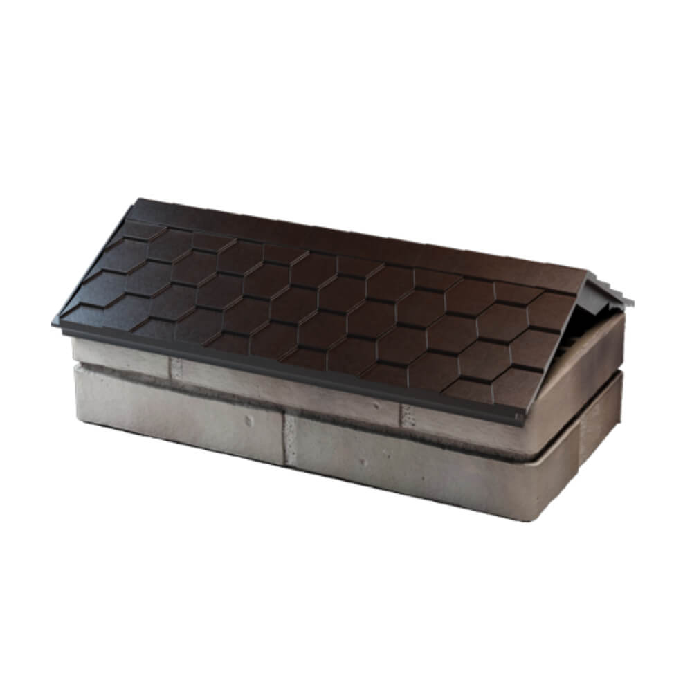 Парапет Zking Эверест Коричневый с посадкой на 1 кирпич (200/225/255мм) в Октябрьском фото