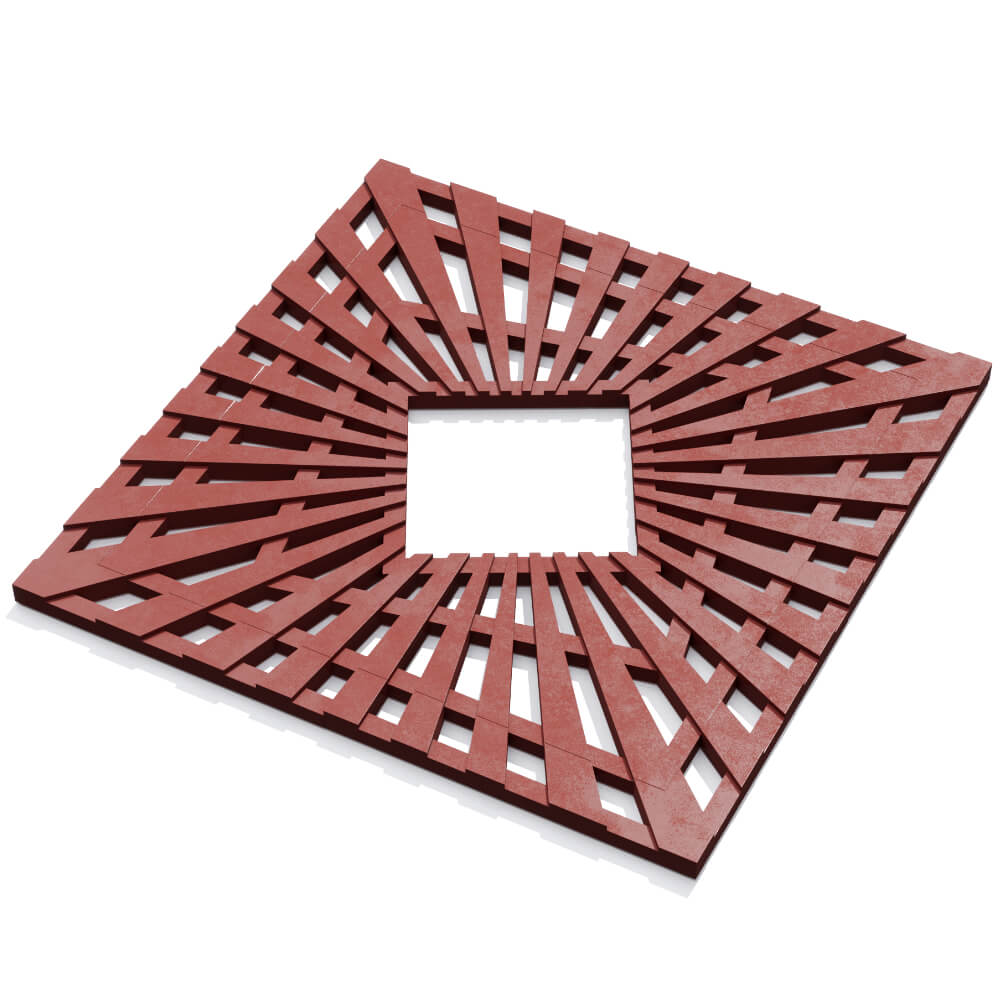 Приствольная решетка для дерева ZKING ATMOSPHERE 1.2х1.2м Красная в Октябрьском фото