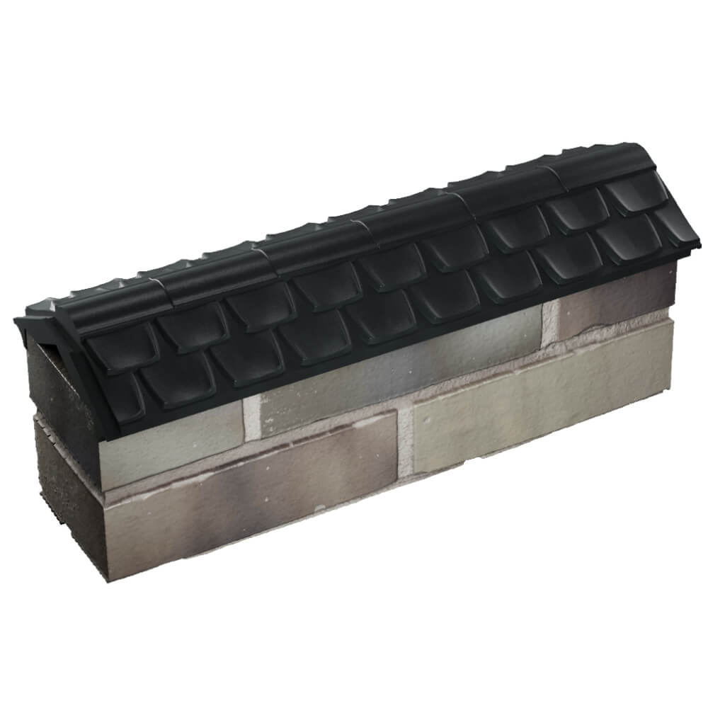 Парапет Zking Эльбрус Черный с посадкой на 0.5 кирпича (130мм) в Октябрьском фото