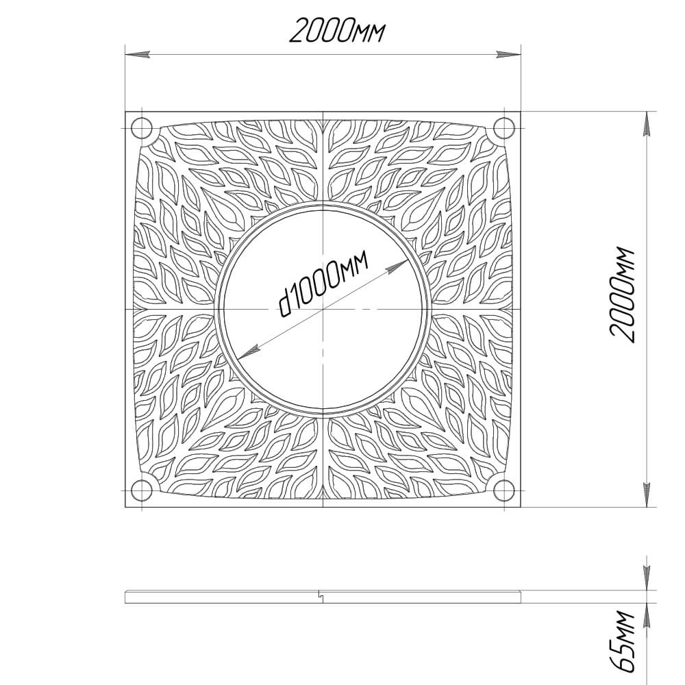 Приствольная решетка для дерева ZKING CRUST 2х2м Черная в Октябрьском фото