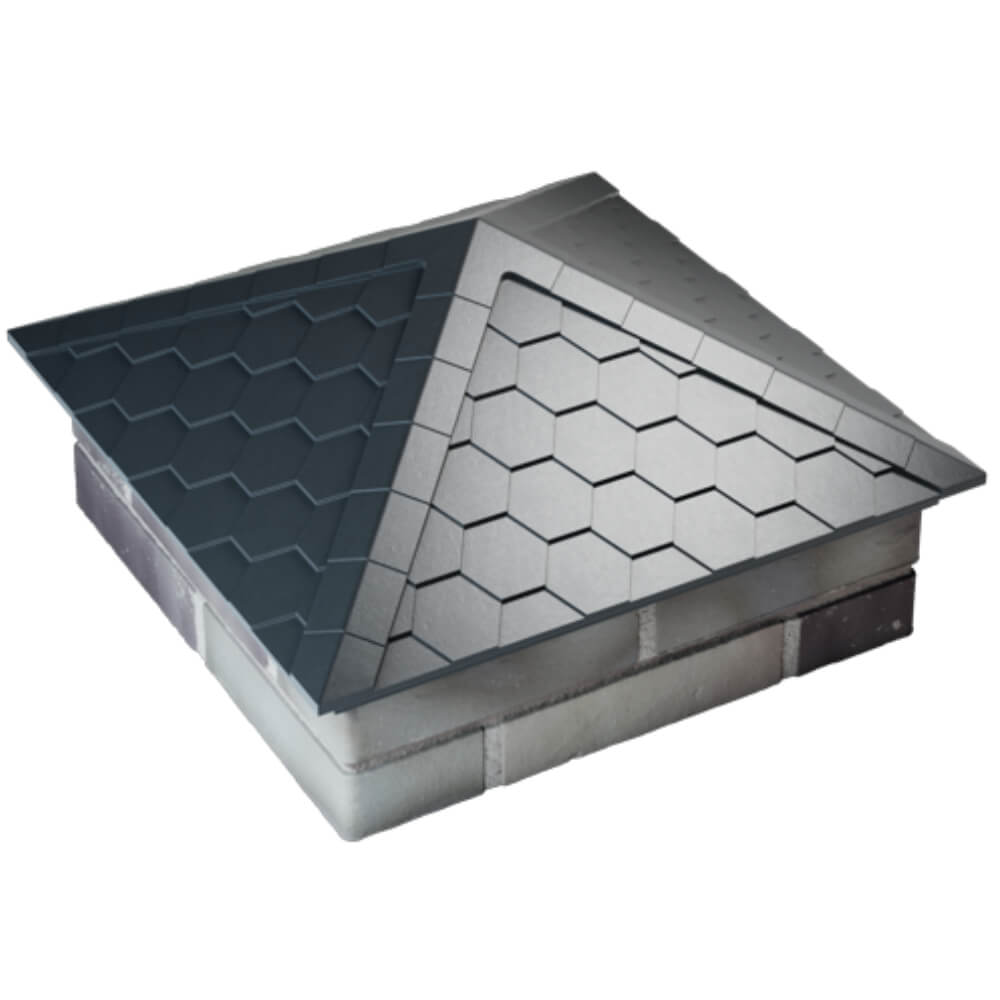 Колпак Zking Эверест Серый на столб 2х2 кирпича (535х535мм) Октябрьский фото