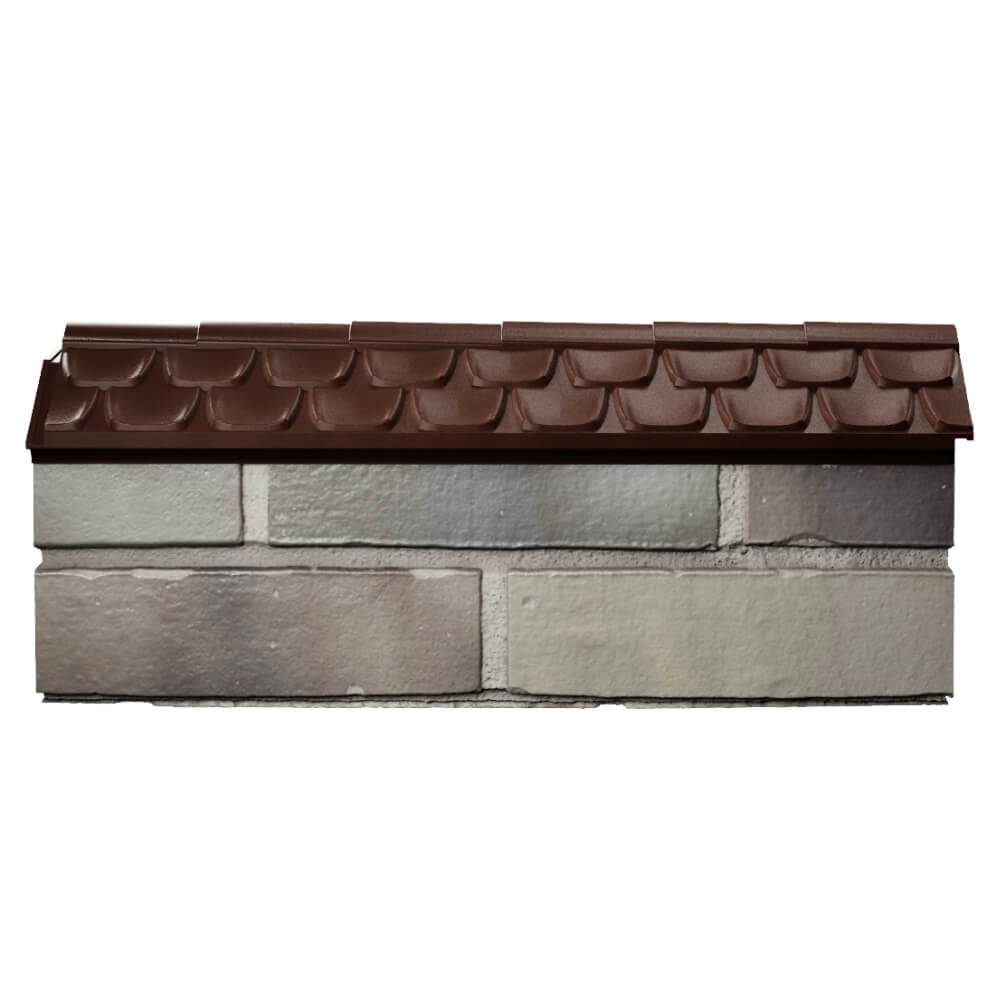 Парапет Zking Эльбрус Коричневый с посадкой на 0.5 кирпича (130мм) в Октябрьском фото