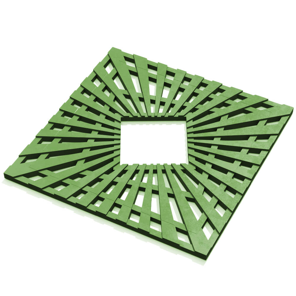 Приствольная решетка для дерева ZKING ATMOSPHERE 1.2х1.2м Зеленая в Октябрьском фото