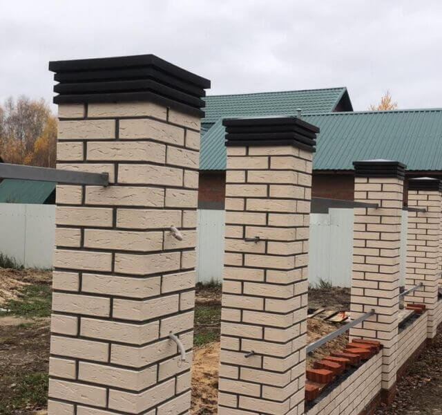 Колпак Zking Бона ХайТек Коричневый на столб 1.5х1.5 кирпича (385х385мм) в Октябрьском фото