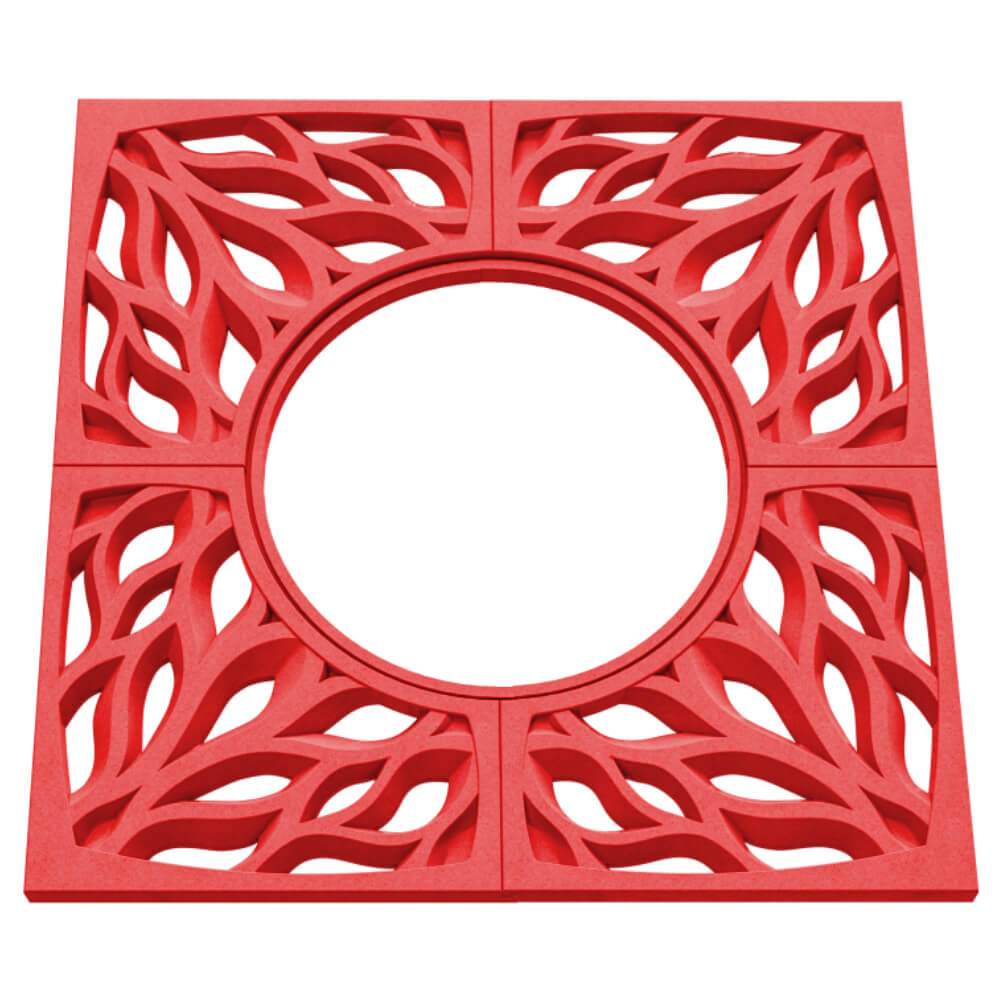 Приствольная решетка для дерева ZKING CRUST 1.2х1.2м Красная в Октябрьском фото