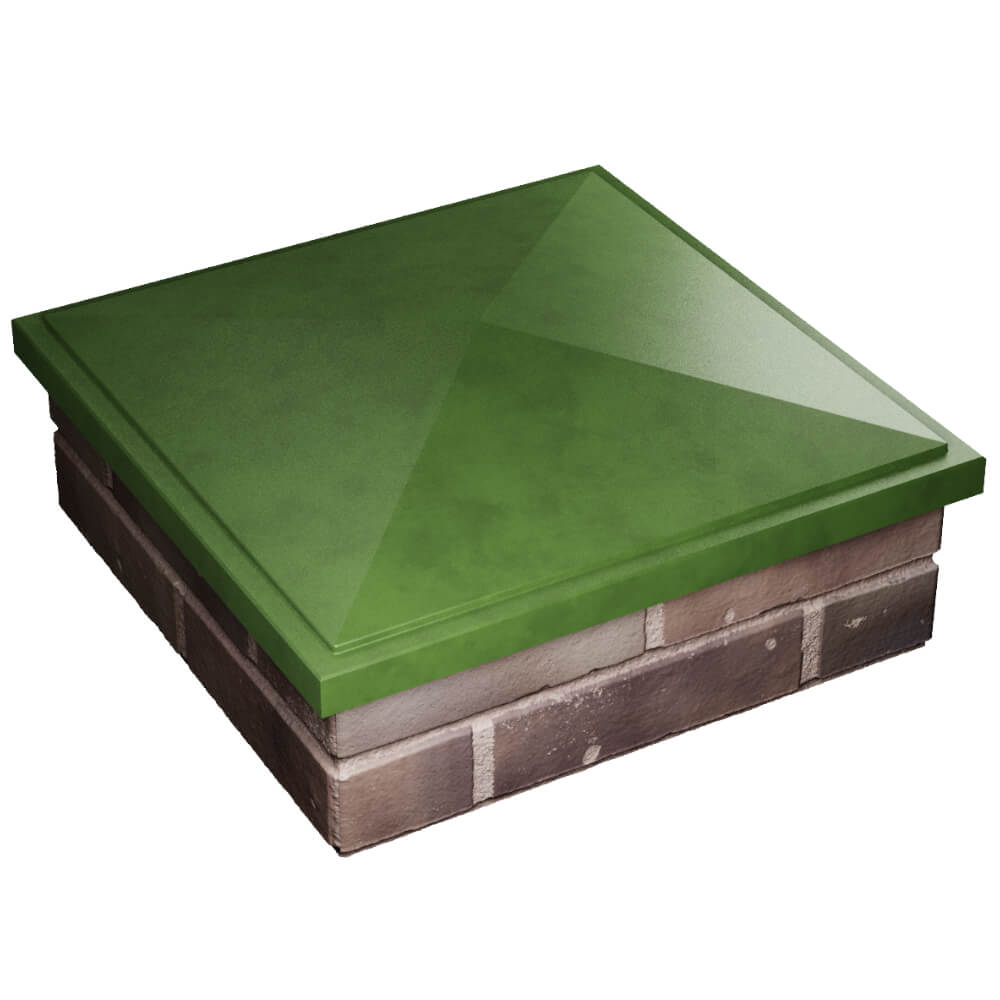 Колпак Zking БонаМоно Зеленый на столб 2х2 кирпича (515х515, 530х530мм) в Октябрьском фото