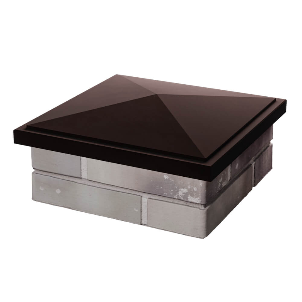 Колпак Zking БонаМоно Коричневый на столб 1.5х1.5 кирпича (385х385, 400х400мм) в Октябрьском фото