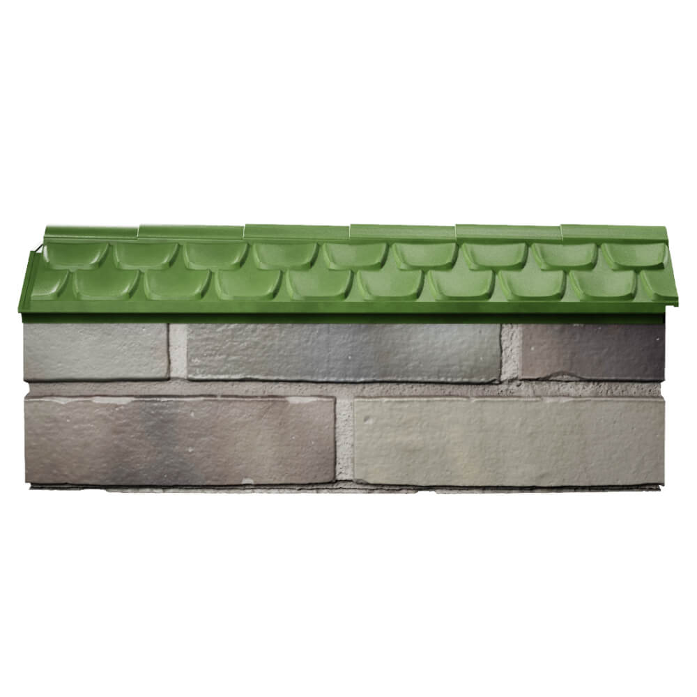 Парапет Zking Эльбрус Зеленый с посадкой на 0.5 кирпича (130мм) в Октябрьском фото