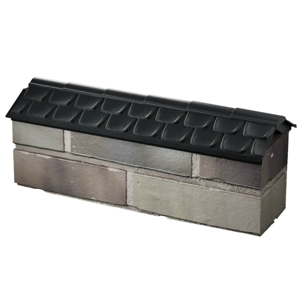 Парапет Zking Эльбрус Черный с посадкой на 0.5 кирпича (130мм) в Октябрьском фото