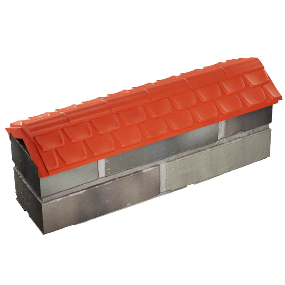 Парапет Zking Эльбрус Красный с посадкой на 0.5 кирпича (130мм) в Октябрьском фото