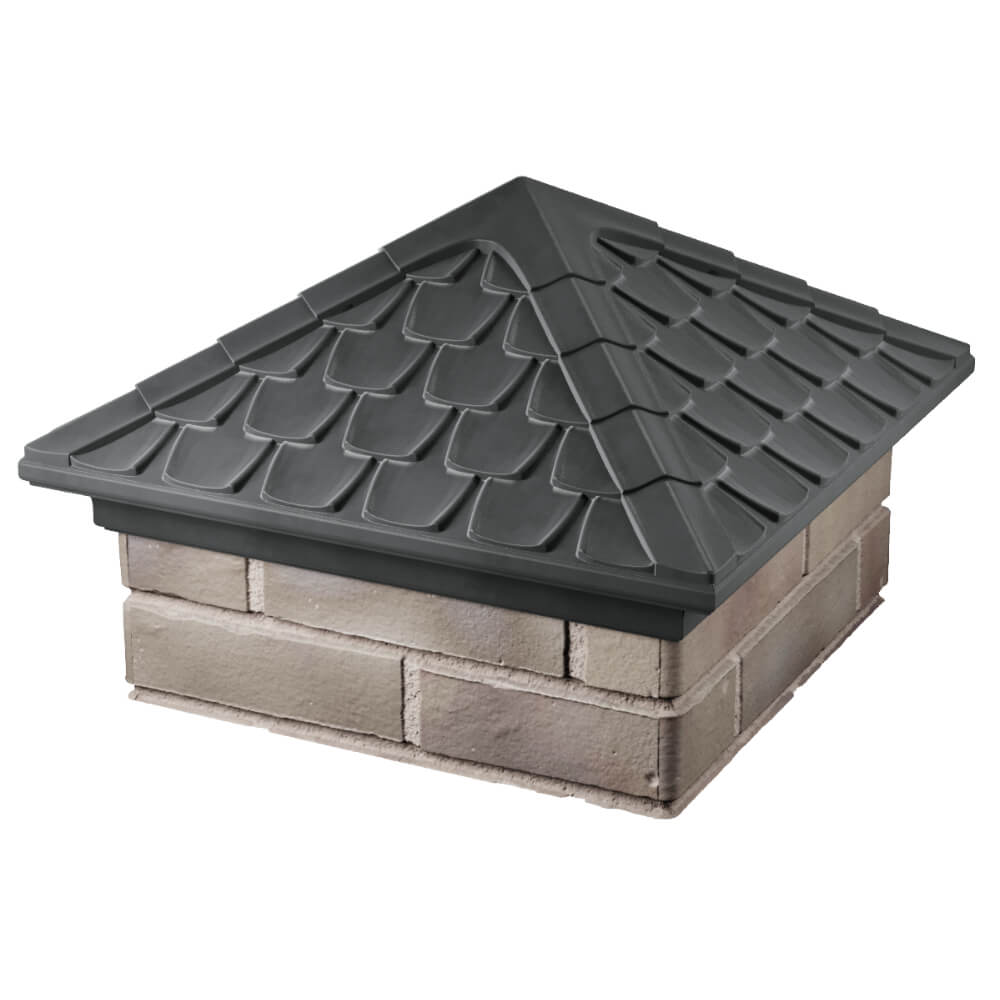 Колпак Zking Эльбрус Серый на столб 1.5х1.5 кирпича (385х385мм) в Октябрьском фото