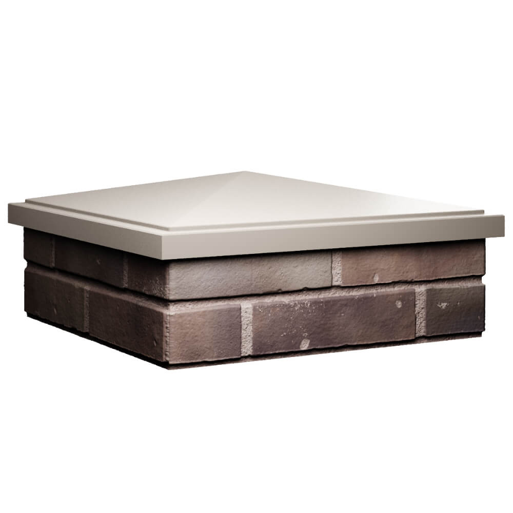 Колпак Zking БонаМоно Бежевый на столб 2х2 кирпича (515х515, 530х530мм) в Октябрьском фото