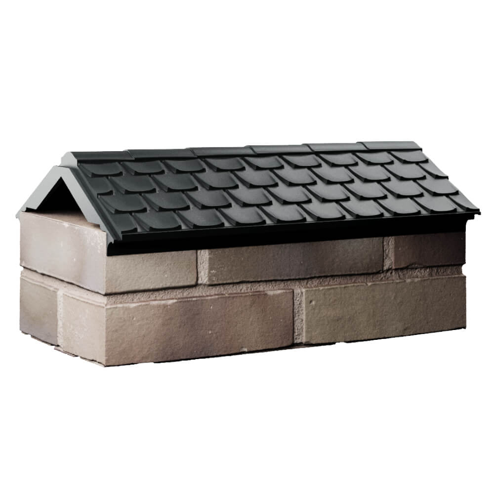 Парапет Zking Эльбрус Черный с посадкой на 1 кирпич (255мм) Октябрьский фото