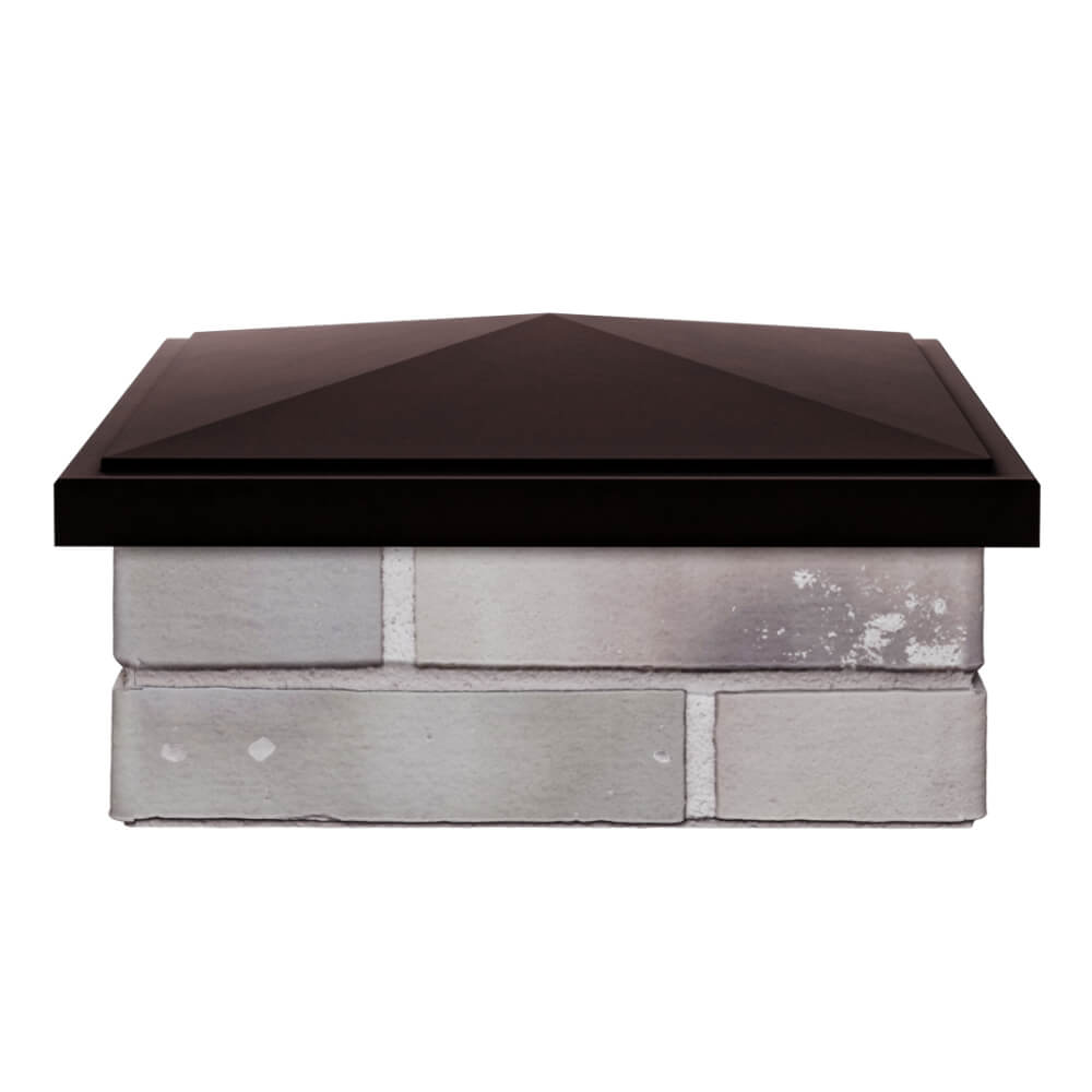 Колпак Zking БонаМоно Коричневый на столб 1.5х1.5 кирпича (385х385, 400х400мм) Октябрьский фото