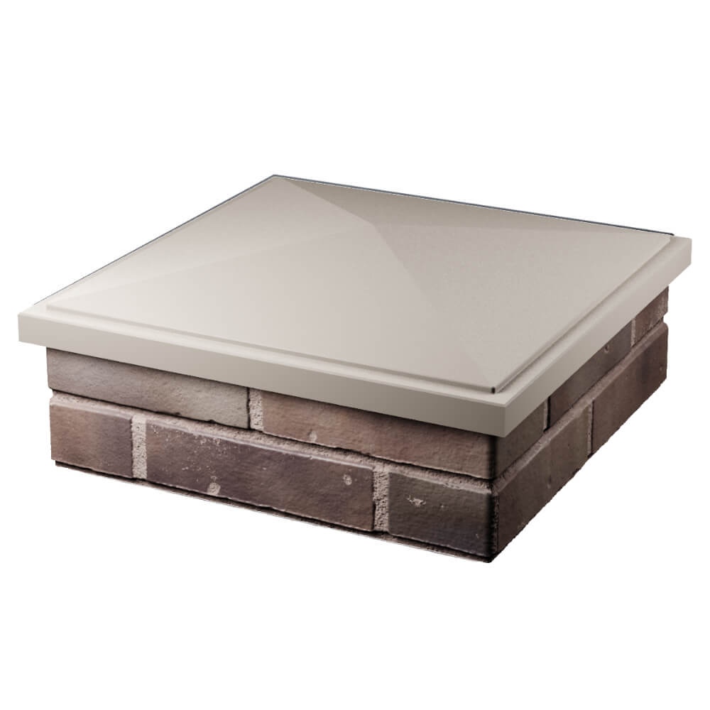 Колпак Zking БонаМоно Бежевый на столб 2х2 кирпича (515х515, 530х530мм) в Октябрьском фото