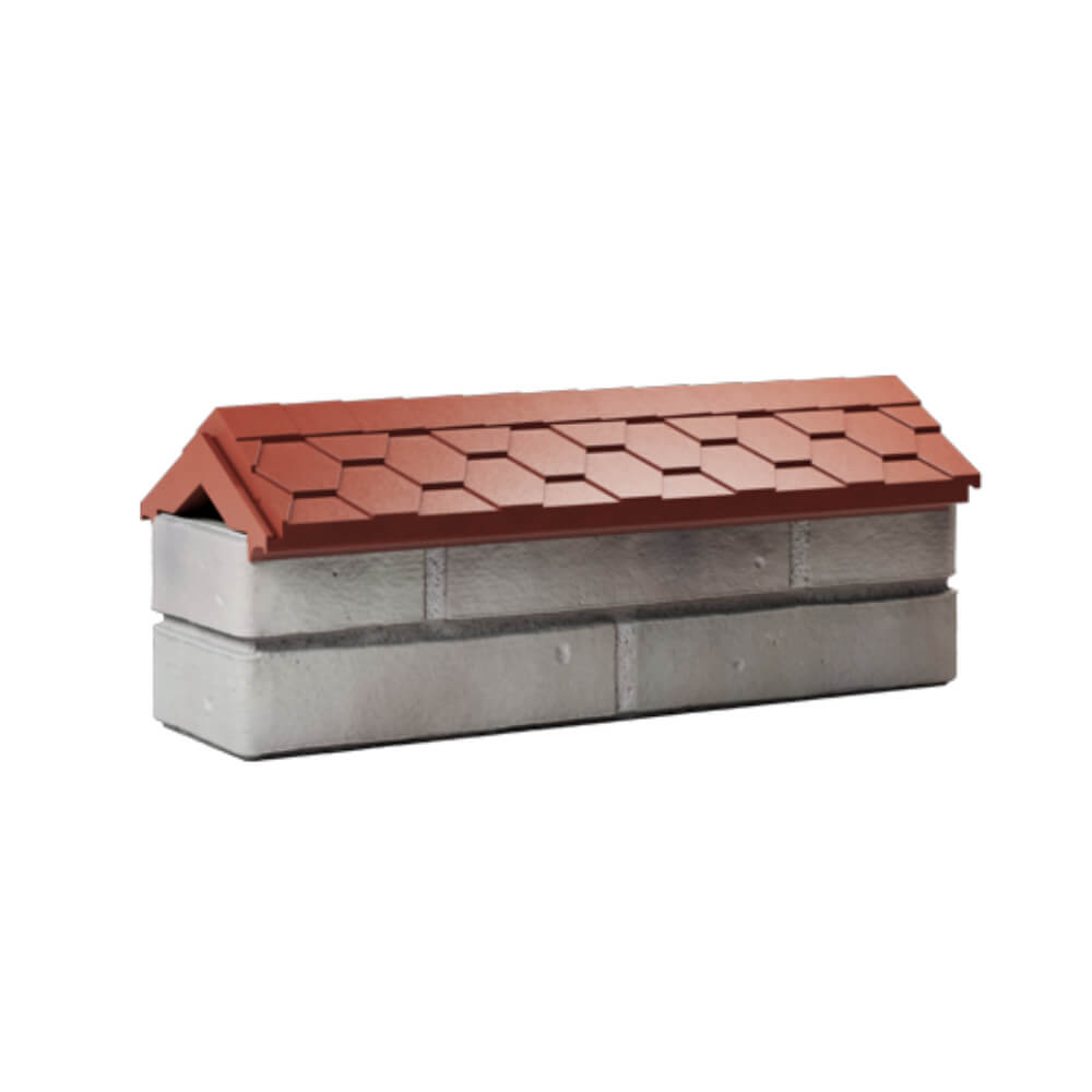 Парапет Zking Эверест Красный с посадкой на 0.5 кирпича (130мм) Октябрьский фото