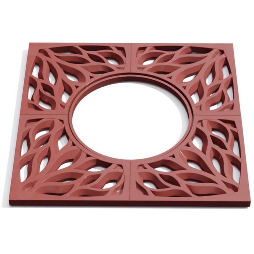 Приствольная решетка для дерева ZKING CRUST 1.2х1.2м Красная Октябрьский фото