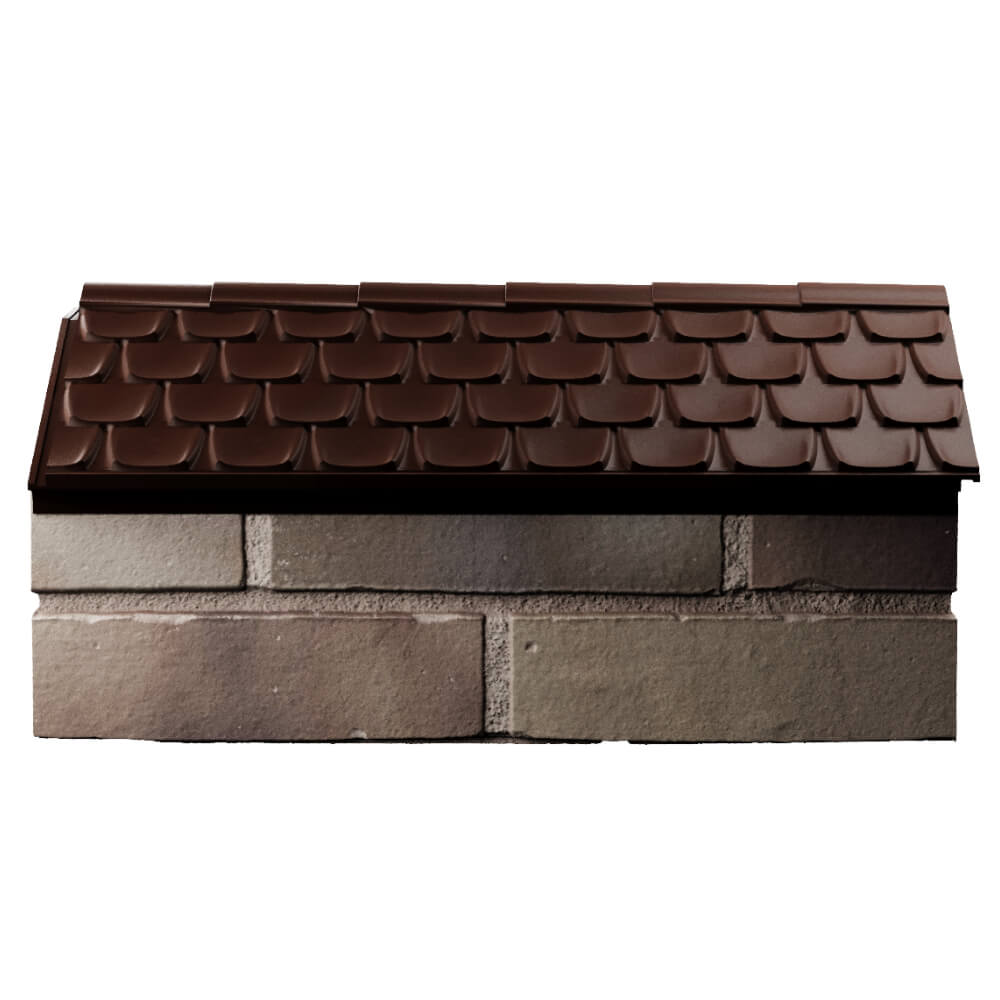Парапет Zking Эльбрус Коричневый с посадкой на 1 кирпич (255мм) в Октябрьском фото