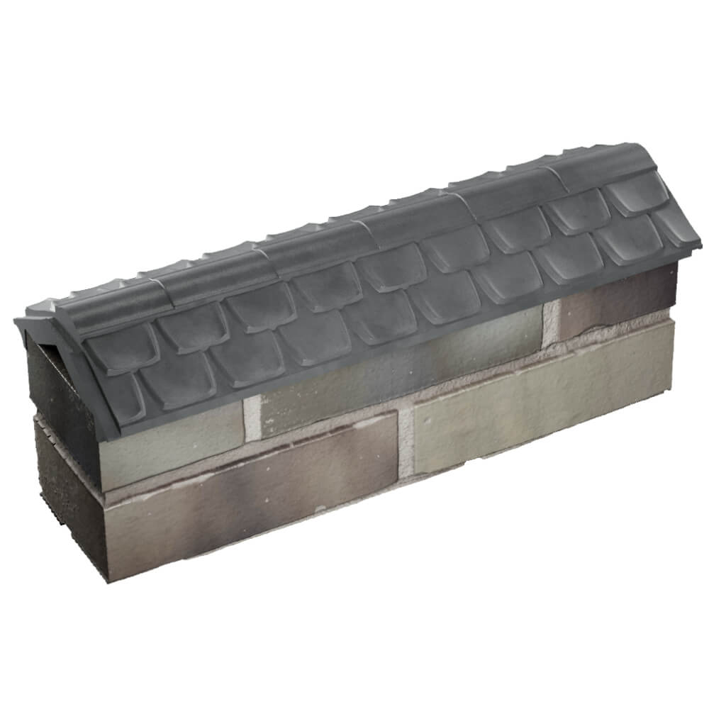 Парапет Zking Эльбрус Серый с посадкой на 0.5 кирпича (130мм) в Октябрьском фото