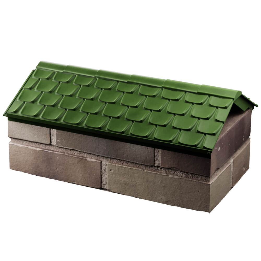 Парапет Zking Эльбрус Зеленый с посадкой на 1 кирпич (255мм) в Октябрьском фото