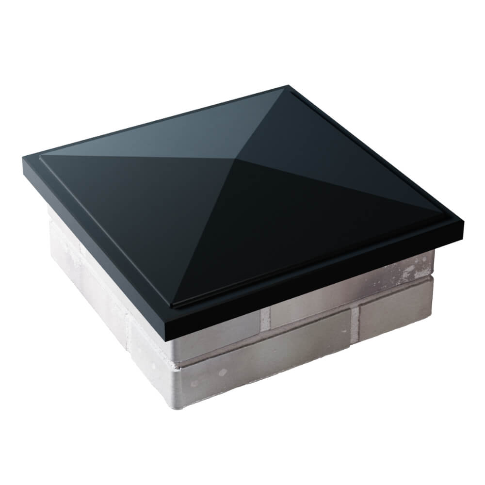 Колпак Zking БонаМоно Черный на столб 1.5х1.5 кирпича (385х385, 400х400мм) в Октябрьском фото