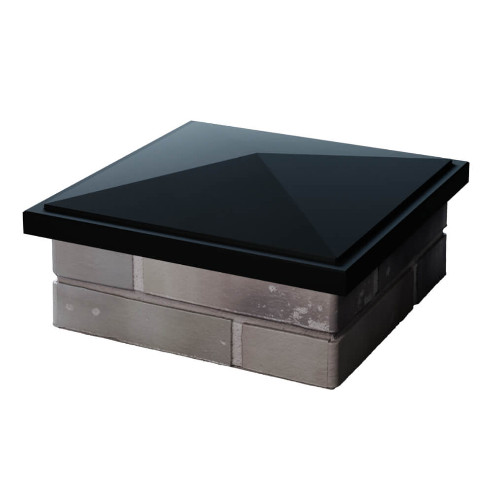 Колпак Zking БонаМоно Черный на столб 1.5х1.5 кирпича (385х385, 400х400мм) в Октябрьском фото