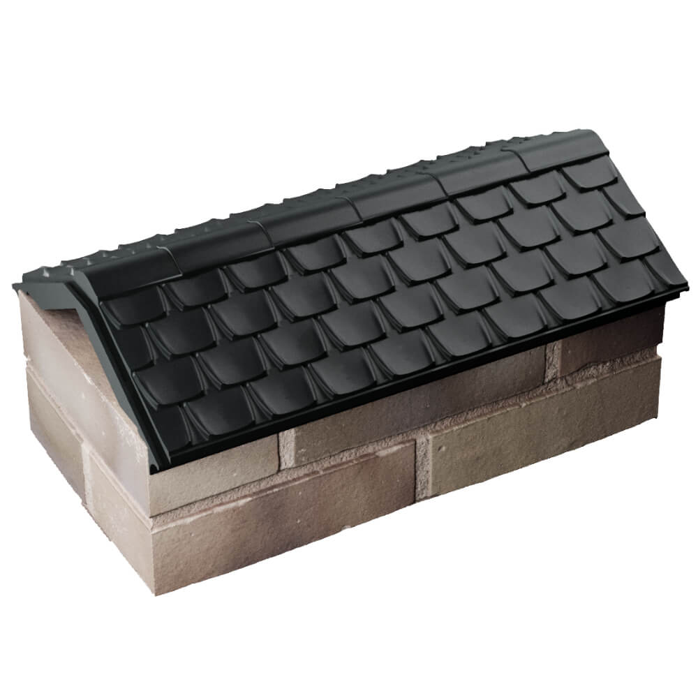 Парапет Zking Эльбрус Черный с посадкой на 1 кирпич (255мм) в Октябрьском фото