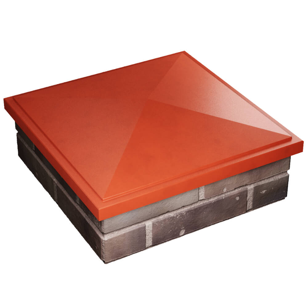 Колпак Zking БонаМоно Красный на столб 2х2 кирпича (515х515, 530х530мм) в Октябрьском фото