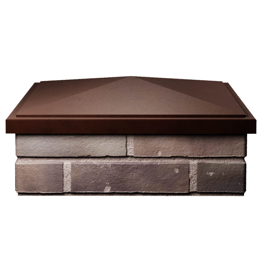 Колпак Zking БонаМоно Коричневый на столб 2х2 кирпича (515х515, 530х530мм) Октябрьский фото