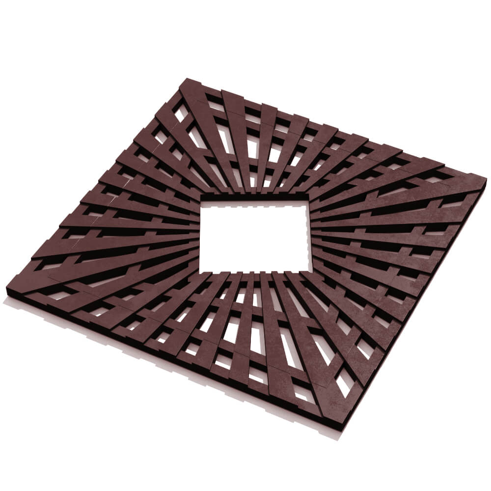 Приствольная решетка для дерева ZKING ATMOSPHERE 1.2х1.2м Коричневая в Октябрьском фото