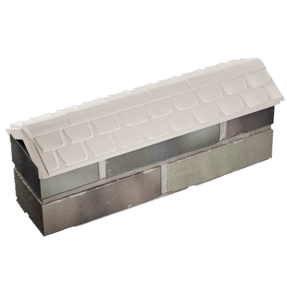 Парапет Zking Эльбрус Бежевый с посадкой на 0.5 кирпича (130мм) в Октябрьском фото