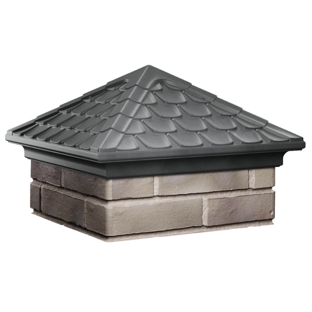 Колпак Zking Эльбрус Серый на столб 1.5х1.5 кирпича (385х385мм) в Октябрьском фото